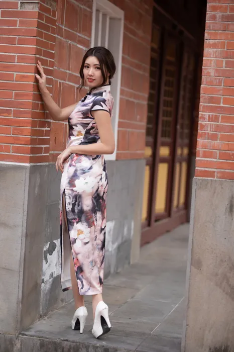 [Mzsock] NO.071 Zhang Lunzhen cheongsam, high heels and beautiful legs, outdoor shot street photography#[52P]-6