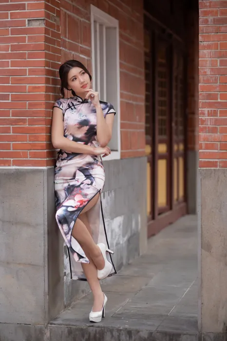 [Mzsock] NO.071 Zhang Lunzhen cheongsam, high heels and beautiful legs, outdoor shot street photography#[52P]-8