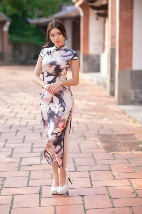 [Mzsock] NO.071 Zhang Lunzhen cheongsam, high heels and beautiful legs, outdoor shot street photography#[52P]-4