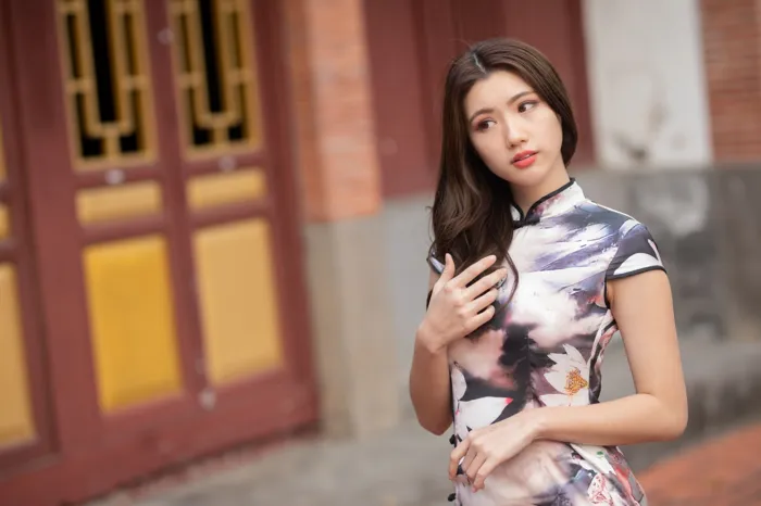 [Mzsock] NO.071 Zhang Lunzhen cheongsam, high heels and beautiful legs, outdoor shot street photography#[52P]-9