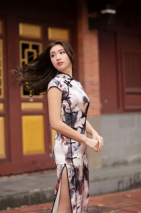 [Mzsock] NO.071 Zhang Lunzhen cheongsam, high heels and beautiful legs, outdoor shot street photography#[52P]-10