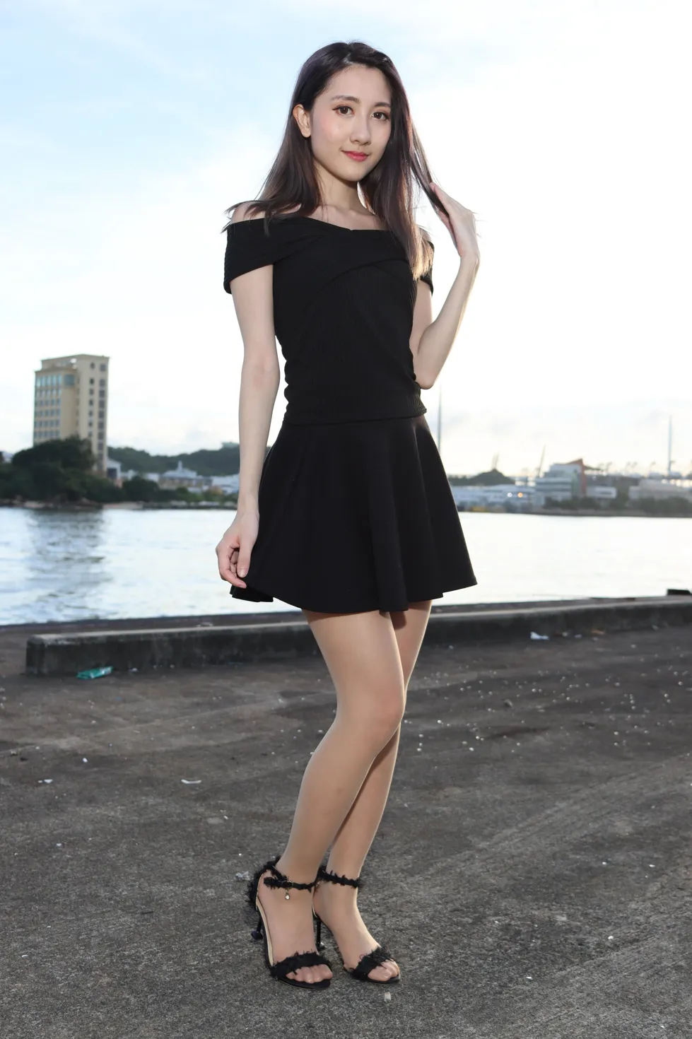 [Mzsock] NO.140 Elaine Chung dress and stockings with cool and beautiful legs street photography#[73P]-4