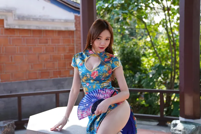 [Mzsock] NO.065 Su Xiaoli ultra short slit cheongsam high heels beautiful legs outdoor shot street photography#[102P]-3