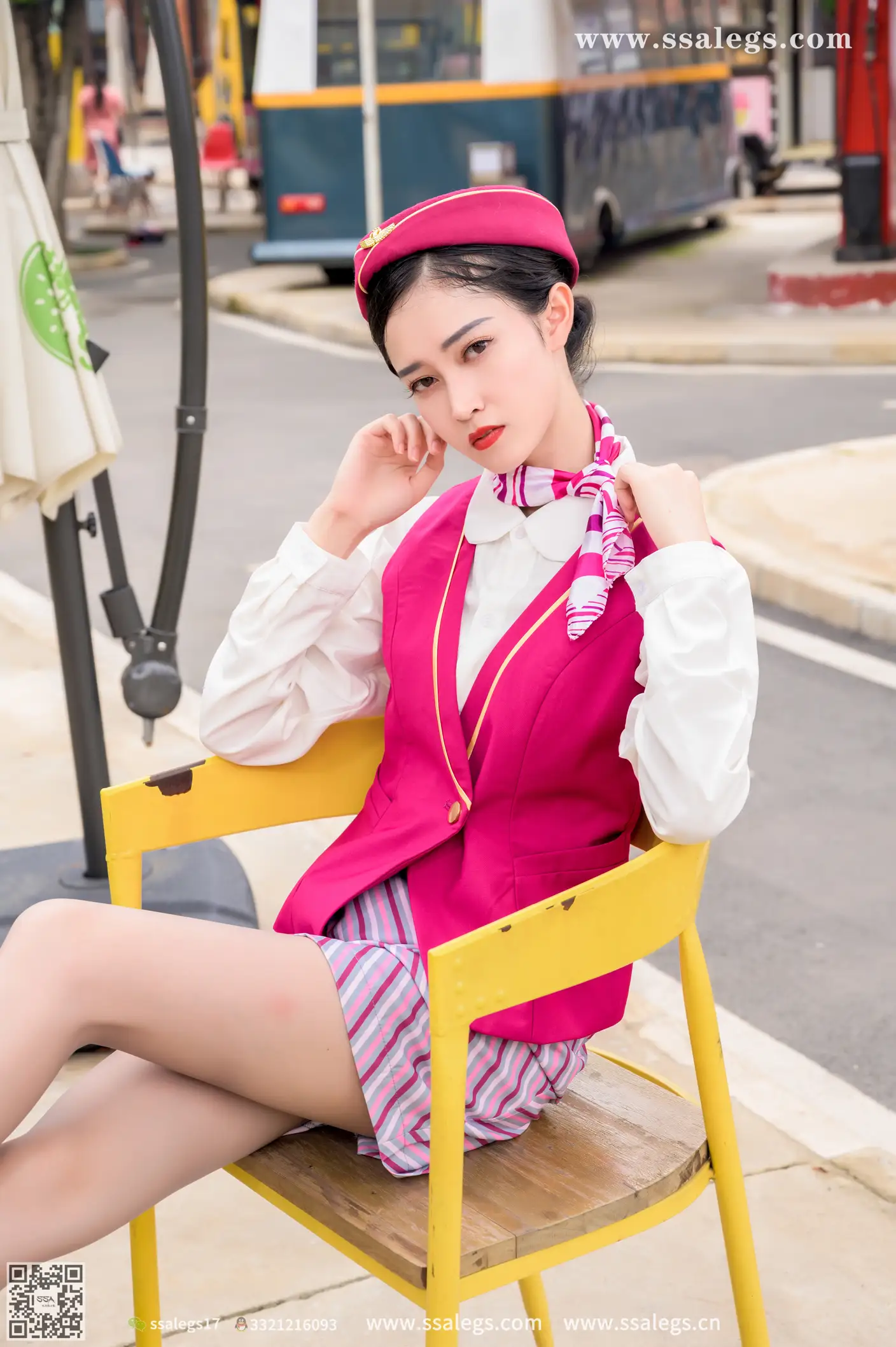 [Mzsock] NO.436 Her stewardess dream (below) silk club#[127P]-43