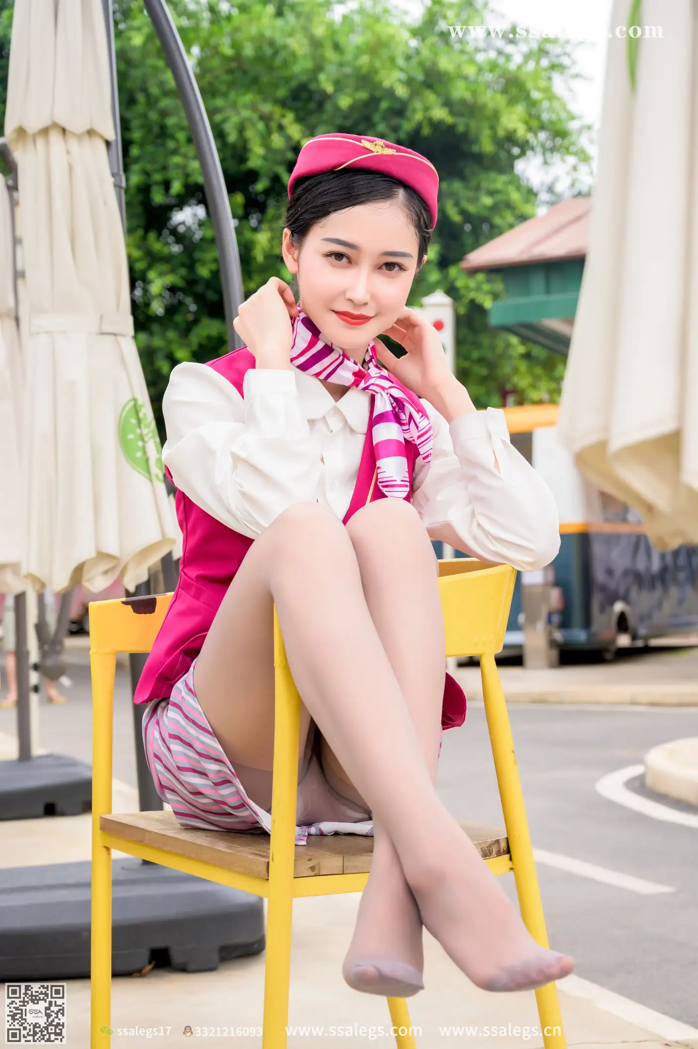 [Mzsock] NO.436 Her stewardess dream (below) silk club#[127P]-55