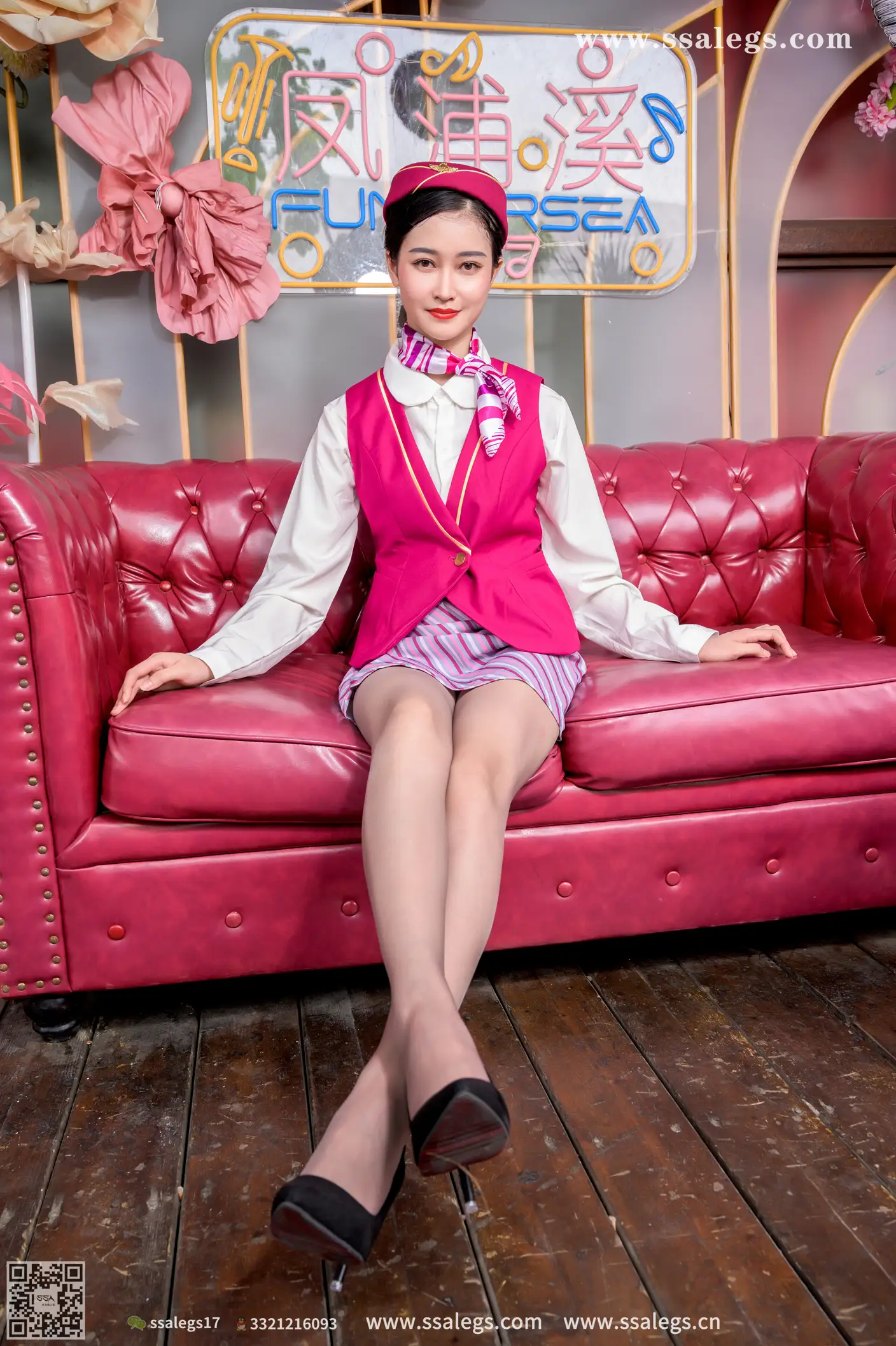 [Mzsock] NO.436 Her stewardess dream (below) silk club#[127P]-81