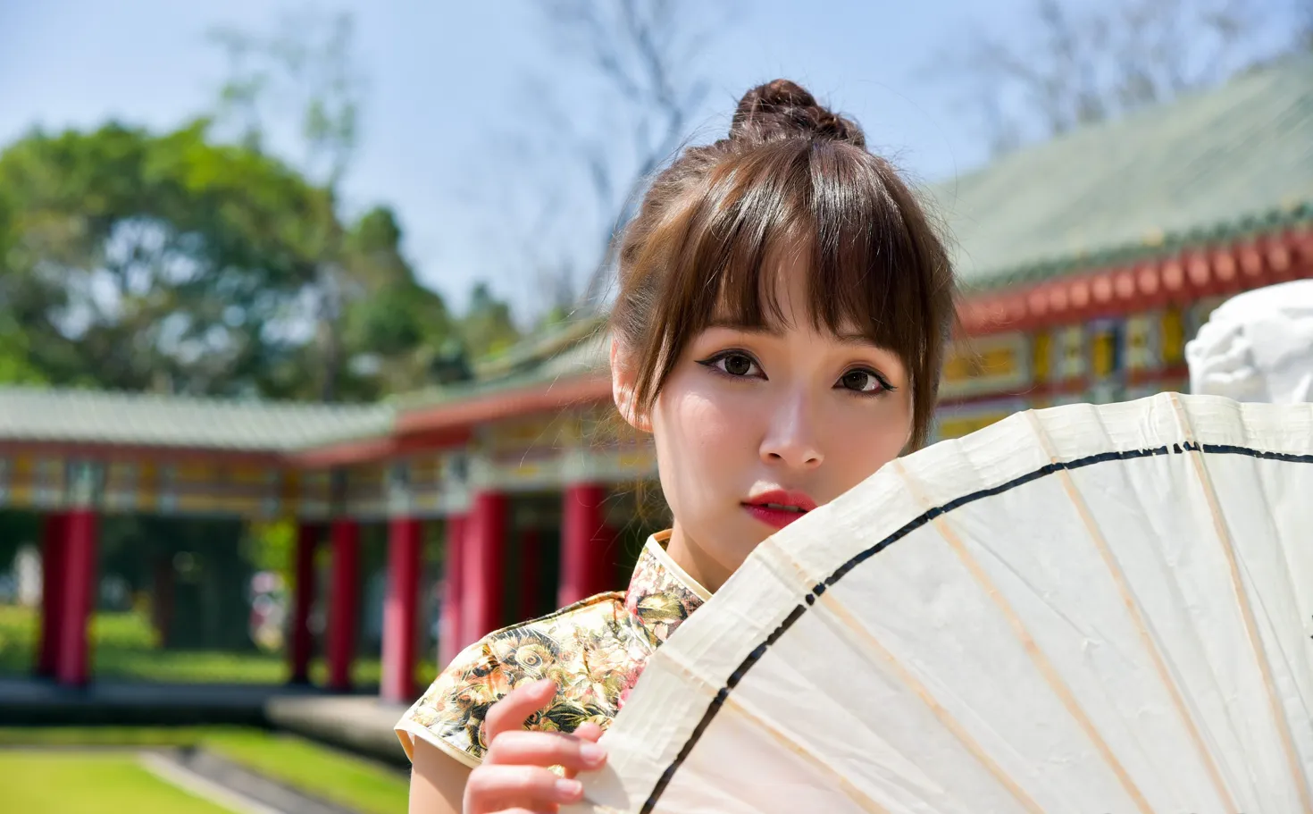 [Mzsock] NO.189 Miao Wanyu floral short cheongsam with high heels and beautiful legs street photography#[68P]-9