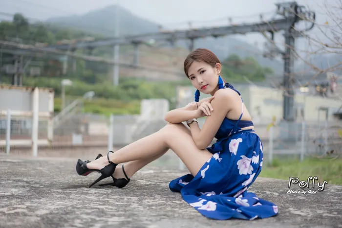 [Mzsock] NO.052 Polly high-slit long skirt, high heels and beautiful legs travel photo street photography#[60P]-6