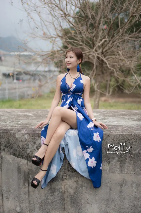 [Mzsock] NO.052 Polly high-slit long skirt, high heels and beautiful legs travel photo street photography#[60P]-6