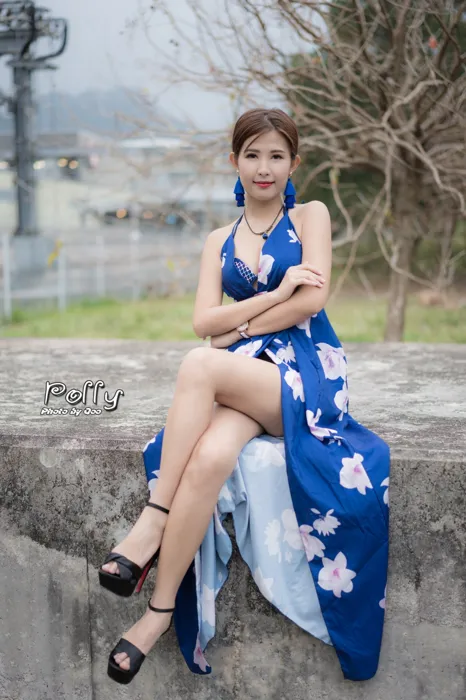 [Mzsock] NO.052 Polly high-slit long skirt, high heels and beautiful legs travel photo street photography#[60P]-7