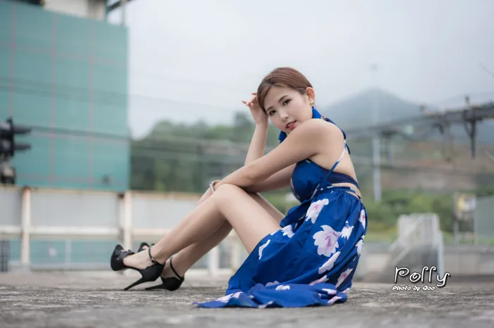 [Mzsock] NO.052 Polly high-slit long skirt, high heels and beautiful legs travel photo street photography#[60P]-5