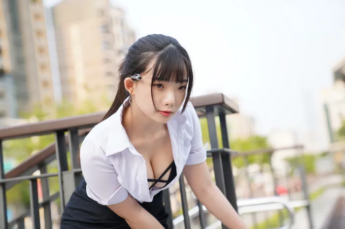 [Mzsock] NO.078 Chen Jialin OL short skirt high heels beautiful legs outdoor shot street photography#[100P]-2