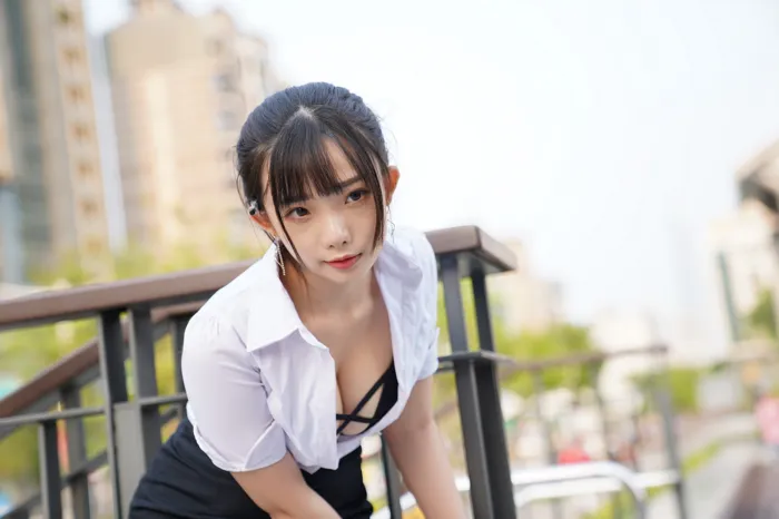 [Mzsock] NO.078 Chen Jialin OL short skirt high heels beautiful legs outdoor shot street photography#[100P]-7