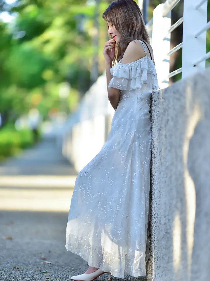 [Mzsock] NO.200 vivi Cao Yuanyuan suspender high-slit long skirt with high heels and beautiful legs street photography#[105P]-4