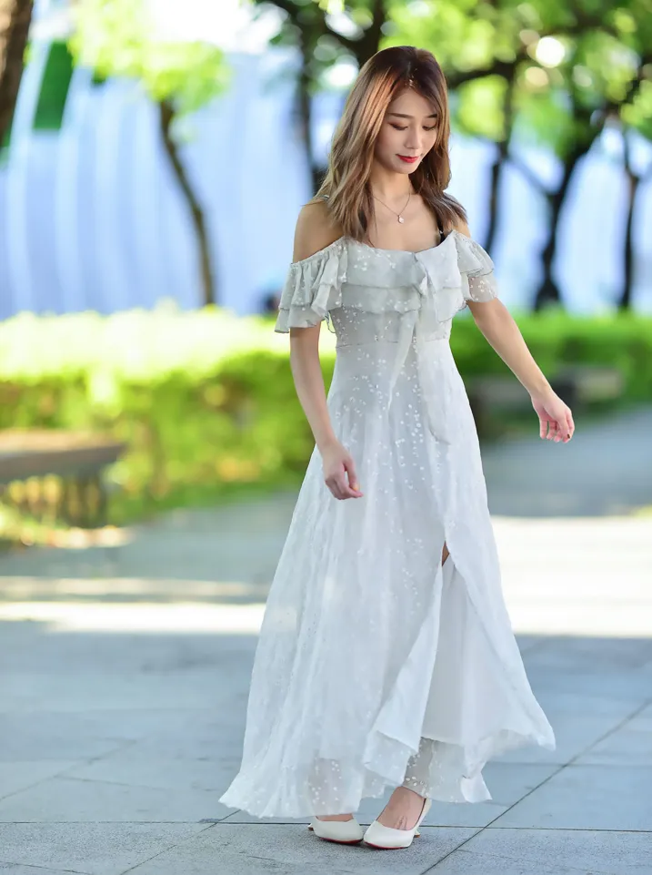 [Mzsock] NO.200 vivi Cao Yuanyuan suspender high-slit long skirt with high heels and beautiful legs street photography#[105P]-10