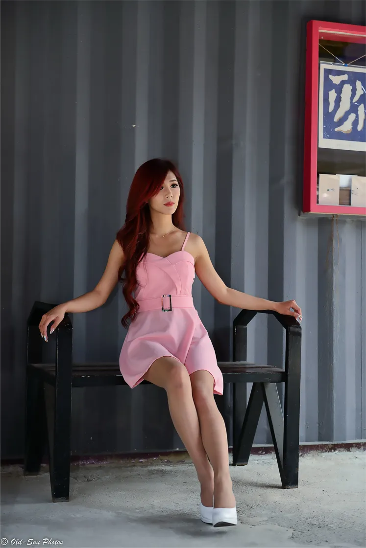 [Mzsock] NO.155 Gao Xuan pink dress, short skirt, stockings, high heels and beautiful legs street photography#[82P]-7