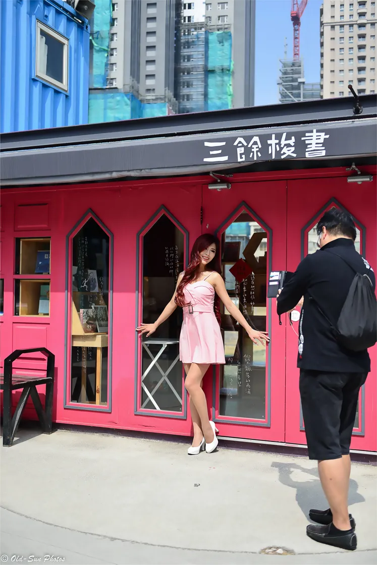 [Mzsock] NO.155 Gao Xuan pink dress, short skirt, stockings, high heels and beautiful legs street photography#[82P]-9