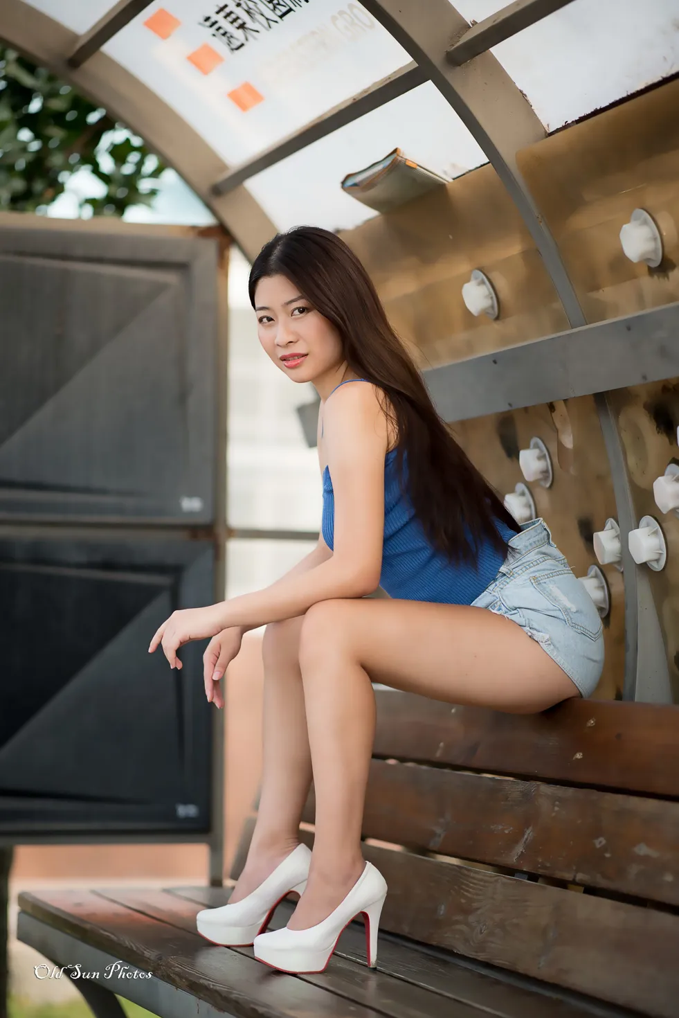 [Mzsock] NO.187 Zhang Zilin denim shorts, high heels and beautiful legs street photography#[66P]-6